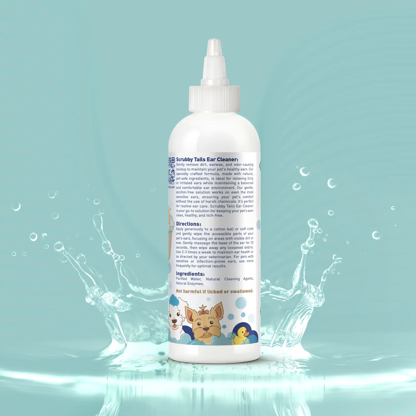 Natural Ear Cleaner For Dogs & Cats - 8 Oz