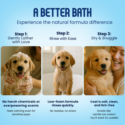 Natural Oatmeal Dog & Puppy Shampoo For Itchy Skin Relief