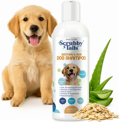 Natural Oatmeal Dog & Puppy Shampoo For Itchy Skin Relief