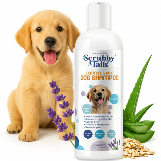 Natural Oatmeal Dog & Puppy Shampoo For Itchy Skin Relief